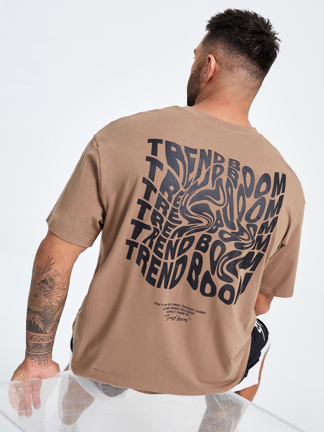 Person wearing custom t-shirt
